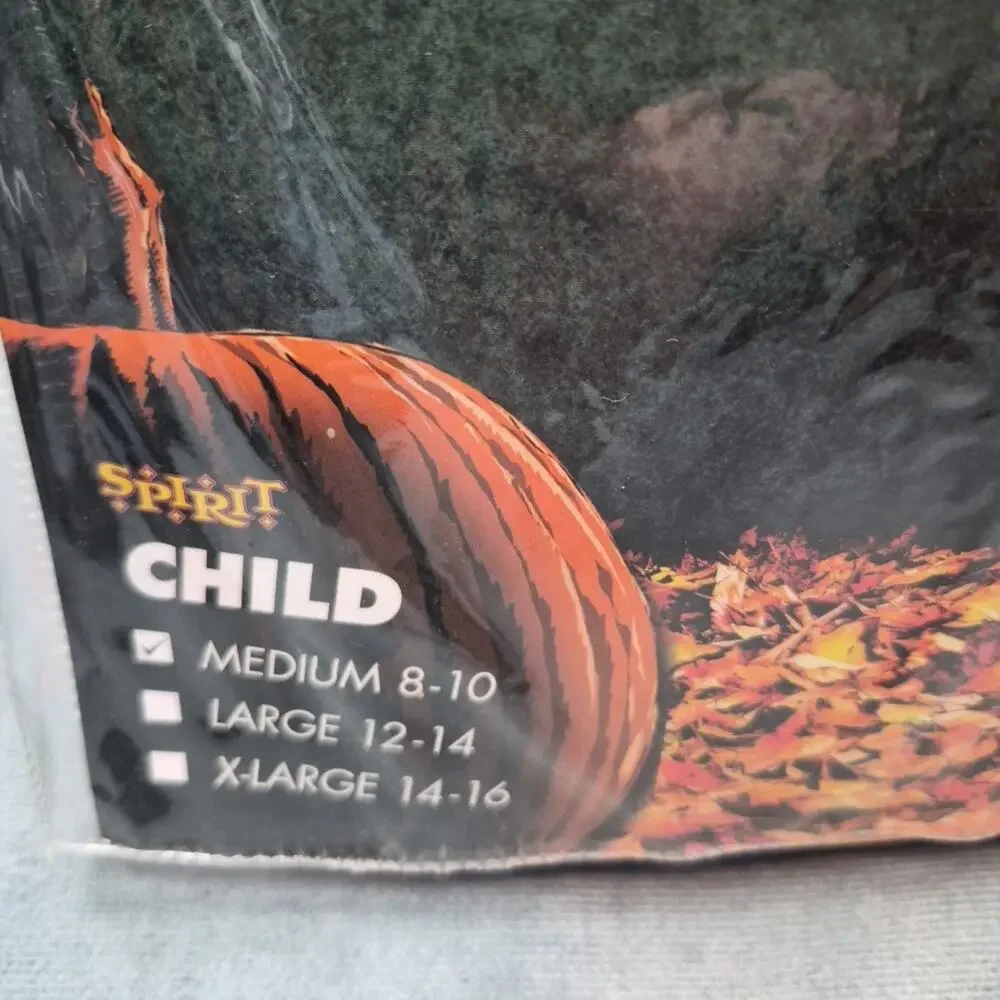 Trick r Treat Sam Shirt Costume Child Medium 8-10 Spirit Halloween Hooded Top - Picture 3 of 6